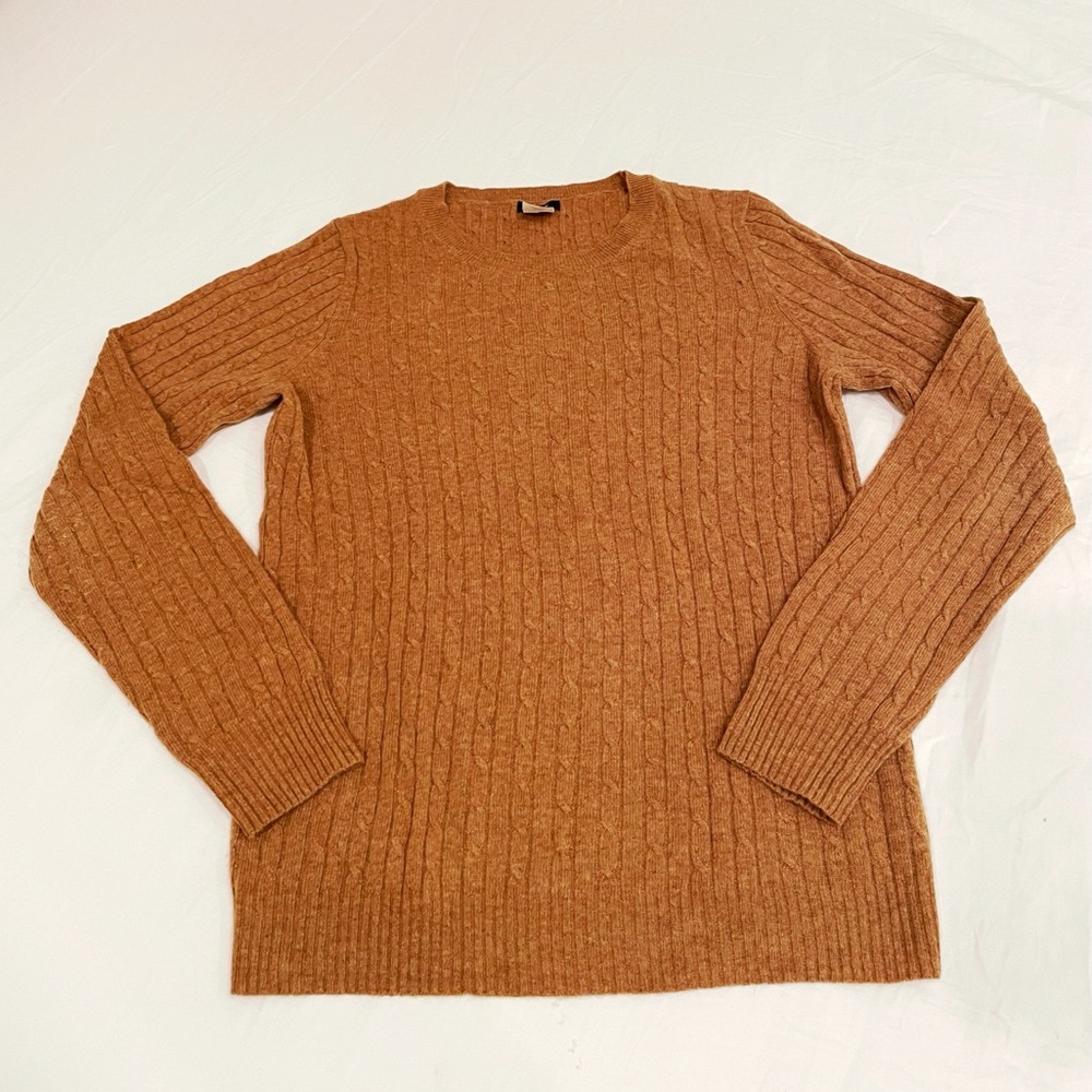J.Crew Merino Wool Cableknit Crewneck Sweater
